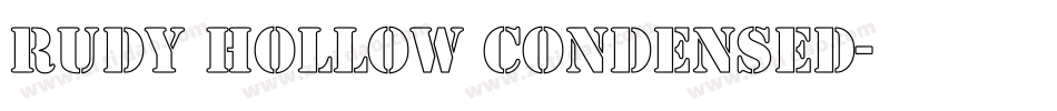 Rudy Hollow Condensed字体转换